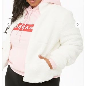 Plus Size Faux Fur Jacket